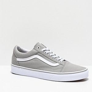 Vans Old Skool Drizzle Grey & White Skate Shoes